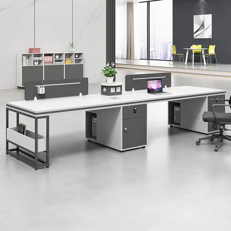 Office desk office staff desk simple modern screen station locker partition employee computer desk — image 4