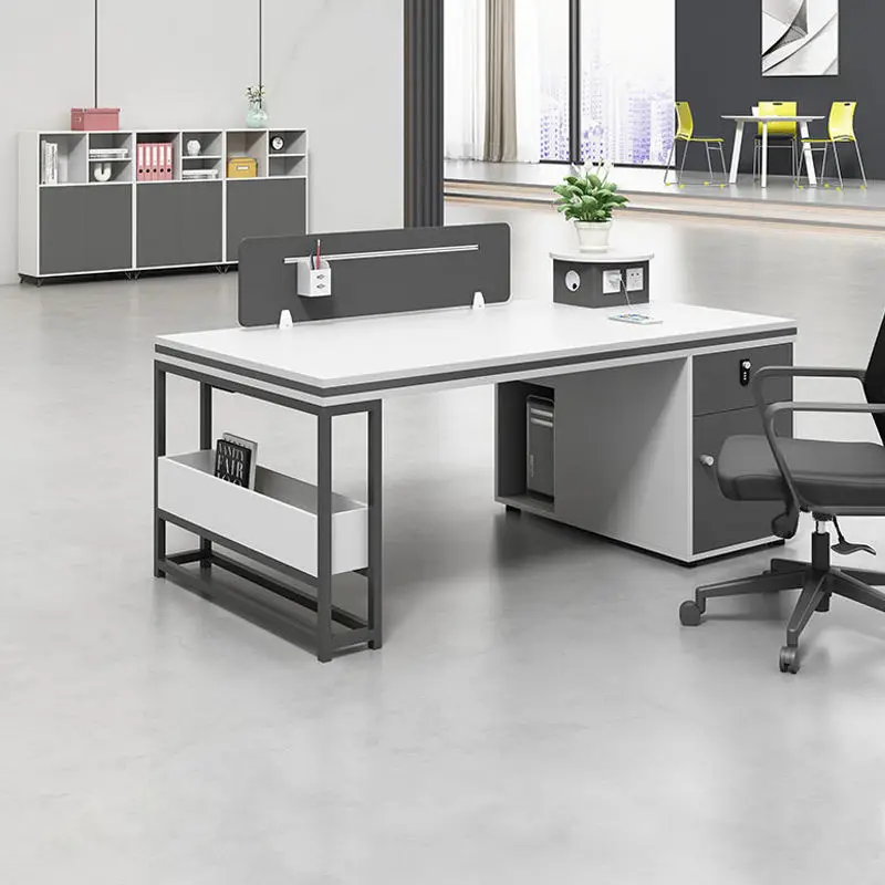 Office desk office staff desk simple modern screen station locker partition employee computer desk — image 5