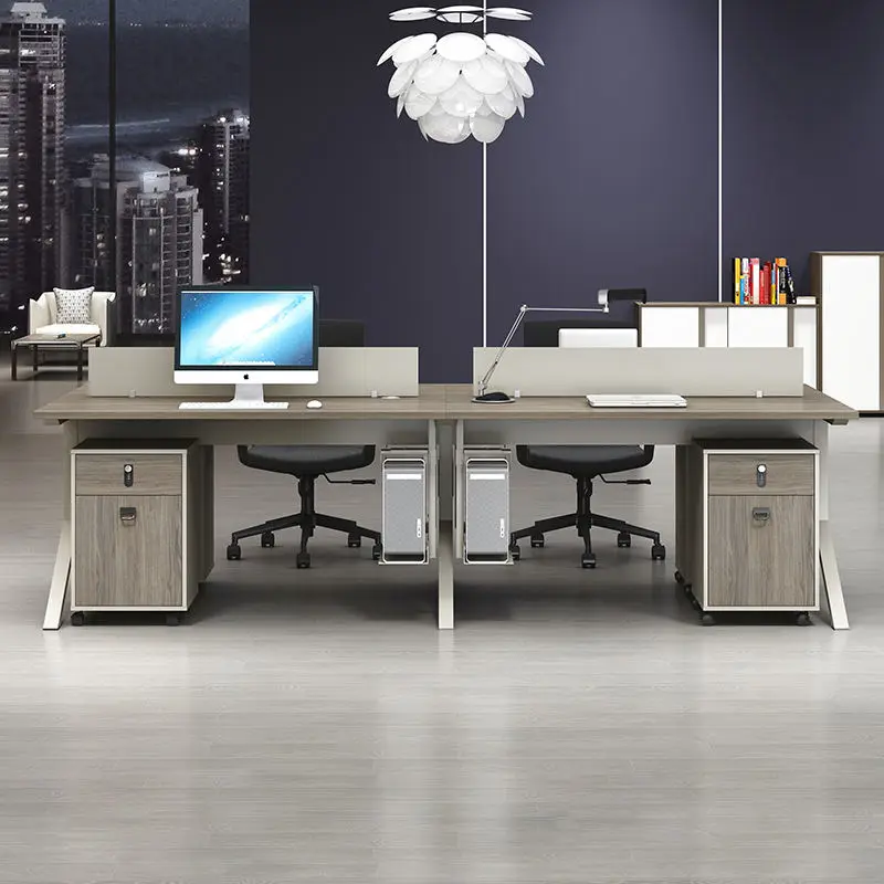 Office desk office staff desk simple modern screen station locker partition employee computer desk — image 3