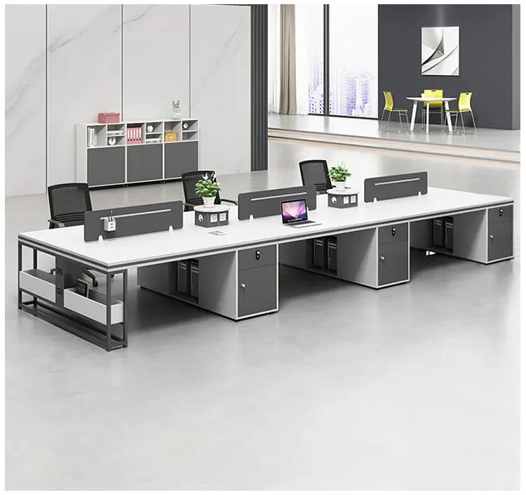 Office desk office staff desk simple modern screen station locker partition employee computer desk — image 6