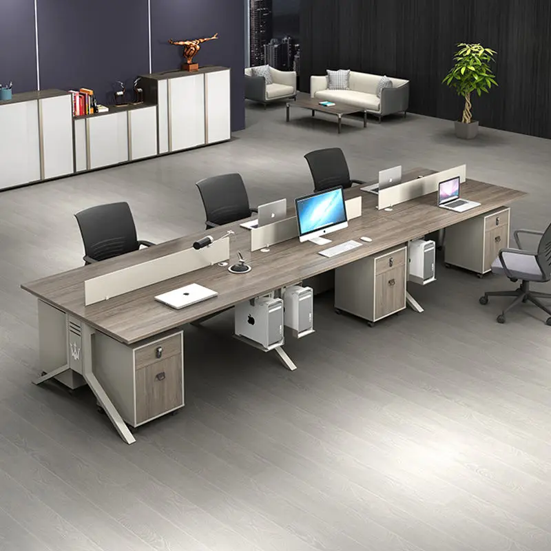 Office desk office staff desk simple modern screen station locker partition employee computer desk — image 4