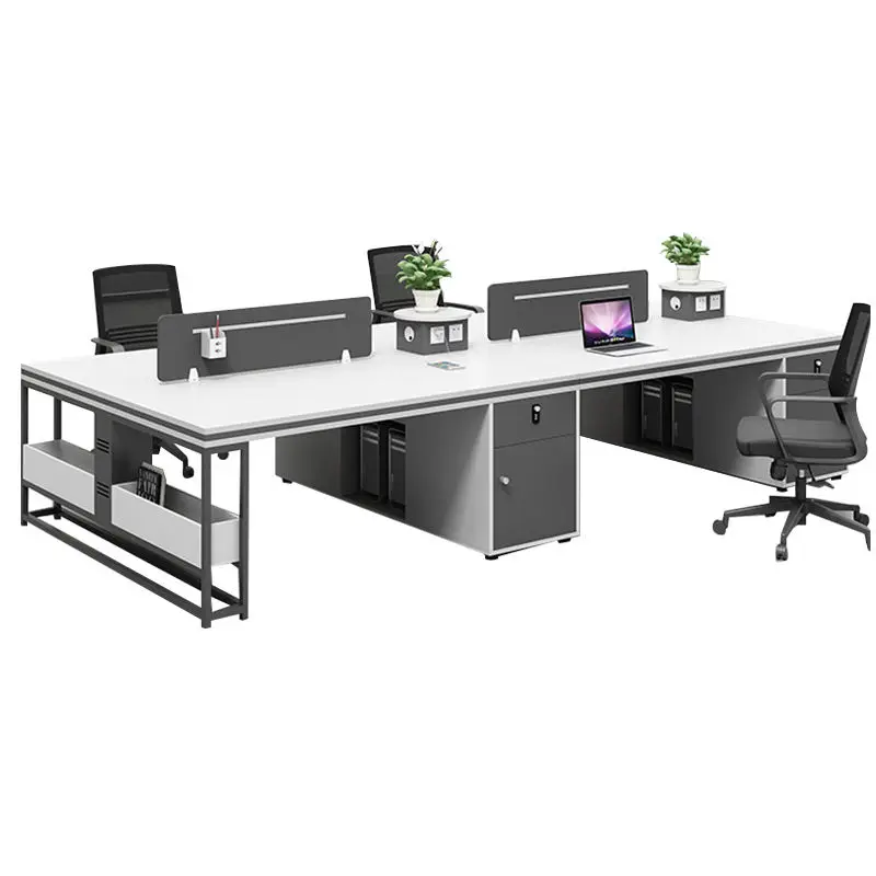 Office desk office staff desk simple modern screen station locker partition employee computer desk — image 7