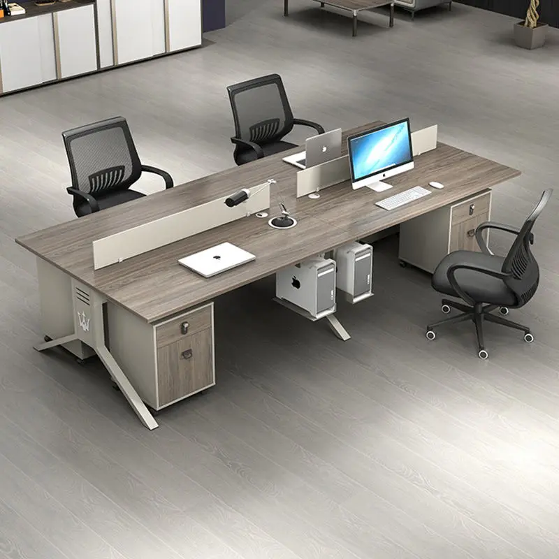 Office desk office staff desk simple modern screen station locker partition employee computer desk — image 5