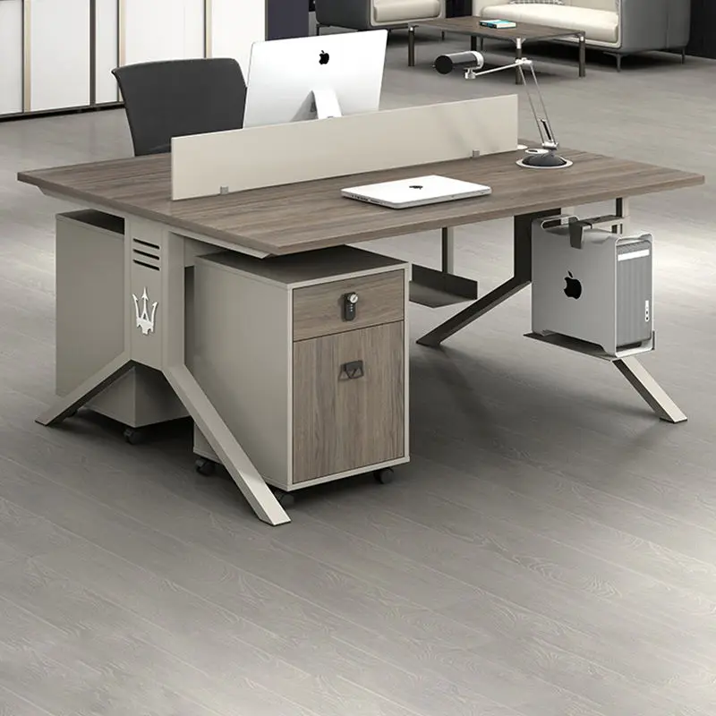 Office desk office staff desk simple modern screen station locker partition employee computer desk — image 6