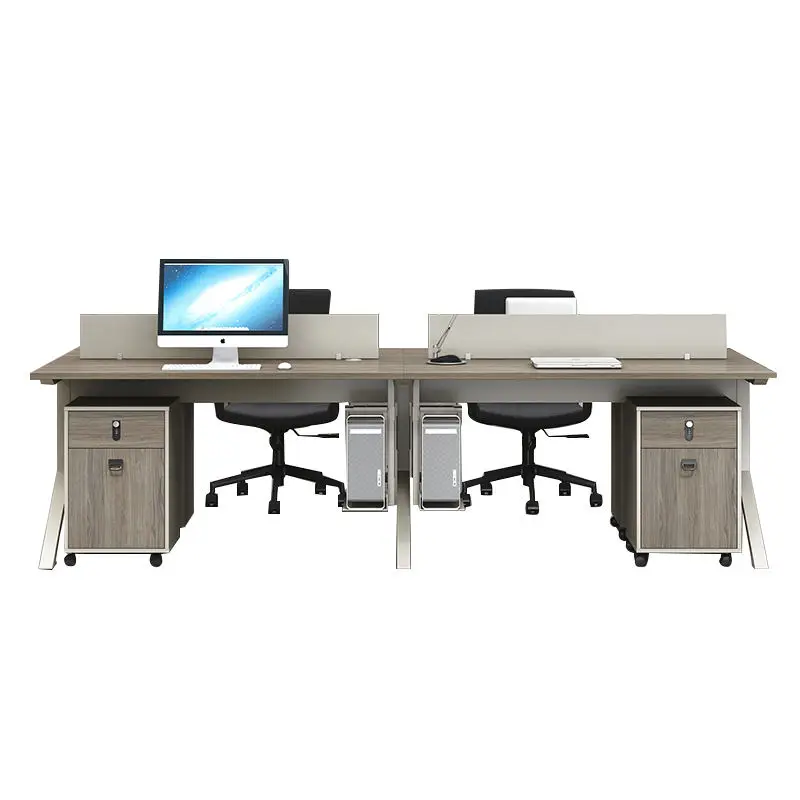 Office desk office staff desk simple modern screen station locker partition employee computer desk — image 7
