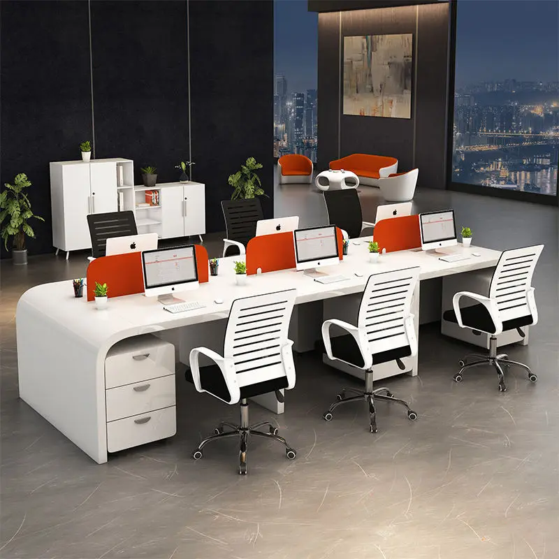 Office Desk Office Staff Desk Simple Modern Screen Station Locker Partition Employee Computer Desk — image 4