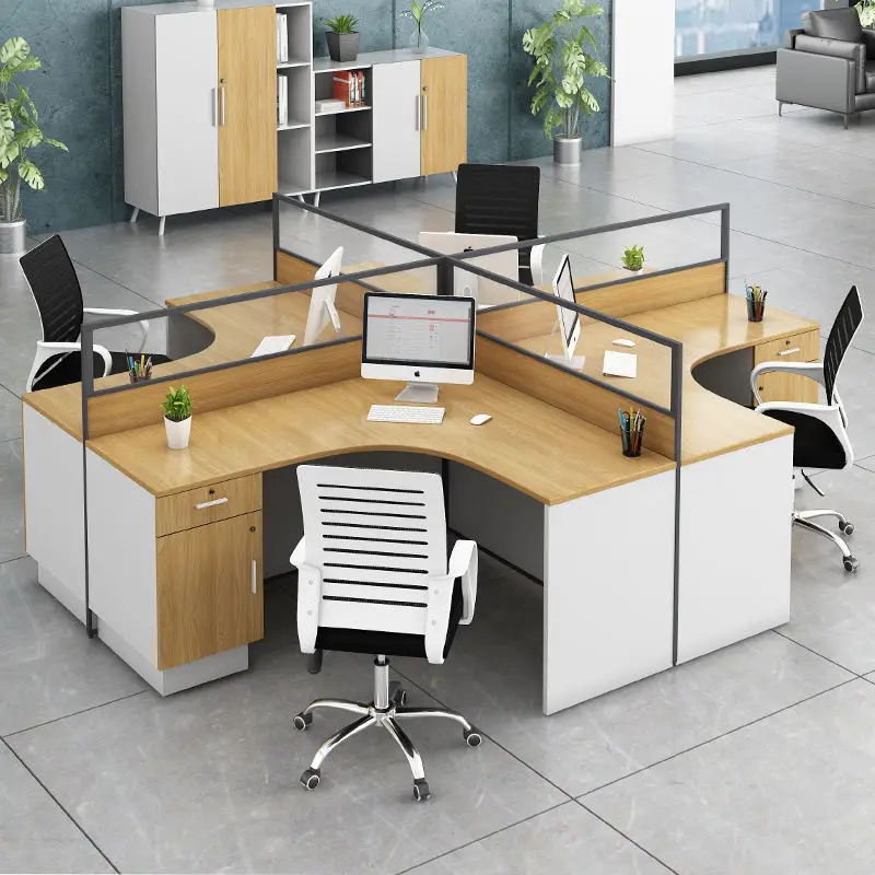 Office desk office staff desk simple modern screen station locker partition employee computer desk — image 3