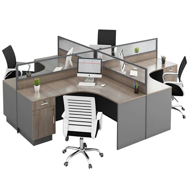 Office desk office staff desk simple modern screen station locker partition employee computer desk — image 5