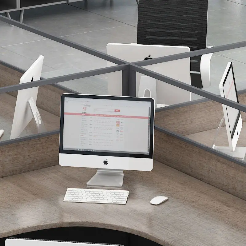 Office desk office staff desk simple modern screen station locker partition employee computer desk — image 6