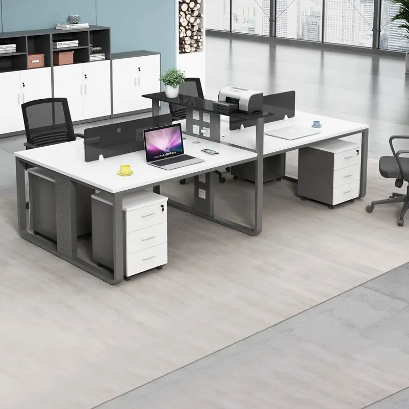 Office Desk Office Staff Desk Simple Modern Screen Station Locker Partition Employee Computer Desk — view 1