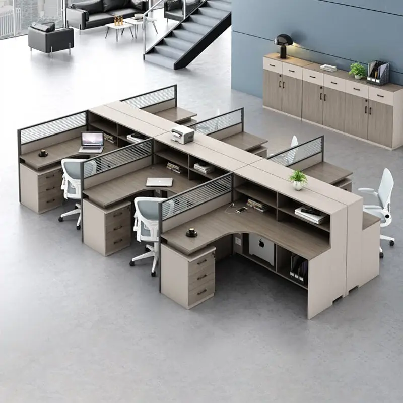 Office Desk Office Staff Desk Simple Modern Screen Station Locker Partition Employee Computer Desk — view 1
