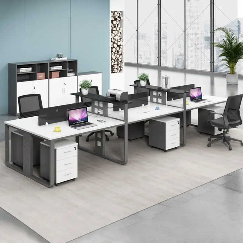 Office Desk Office Staff Desk Simple Modern Screen Station Locker Partition Employee Computer Desk — image 3