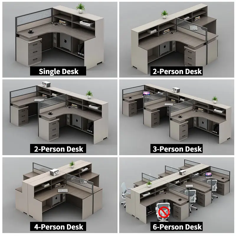 Office Desk Office Staff Desk Simple Modern Screen Station Locker Partition Employee Computer Desk — image 4