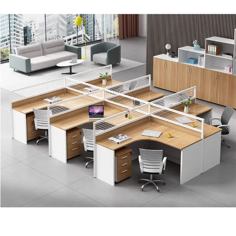 Office Desk Office Staff Desk Simple Modern Screen Station Locker Partition Employee Computer Desk — view 1