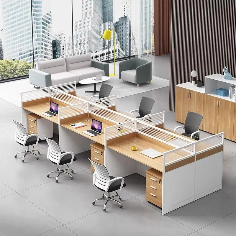 Office Desk Office Staff Desk Simple Modern Screen Station Locker Partition Employee Computer Desk — view 1