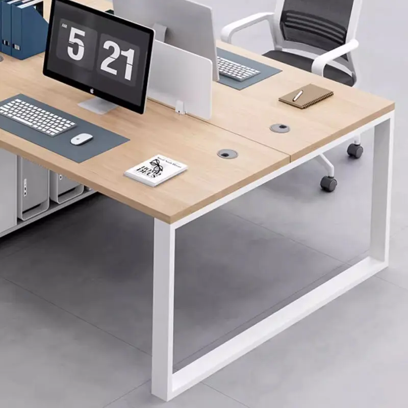 Office Staff Desk Simple Modern Rectangle Modular Eco-Friendly Screen Station Locker Partition Employee Computer Desk — image 6