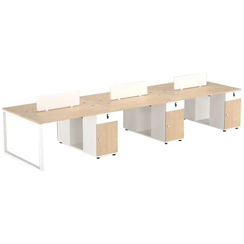 Office Staff Desk Simple Modern Rectangle Modular Eco-Friendly Screen Station Locker Partition Employee Computer Desk — image 7