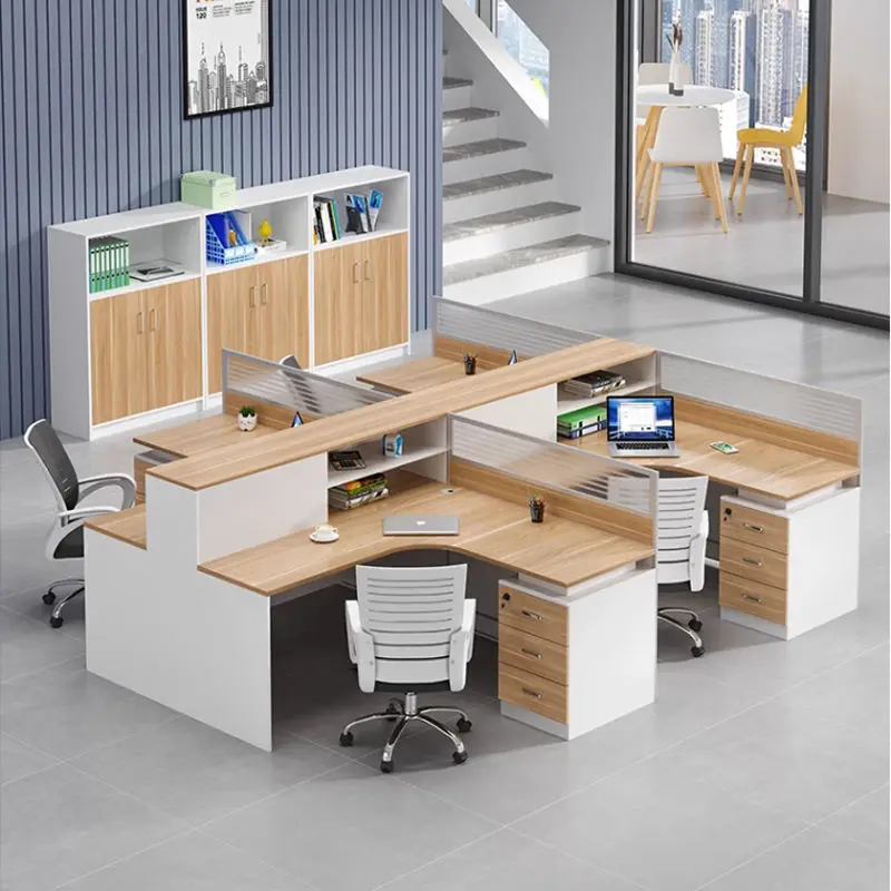 Office Desk Office Staff Desk Simple Modern Screen Station Locker Partition Employee Computer Desk — image 3