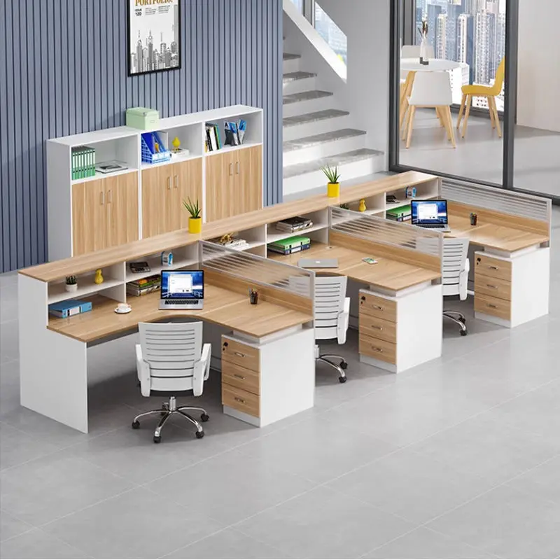 Office Desk Office Staff Desk Simple Modern Screen Station Locker Partition Employee Computer Desk — image 4