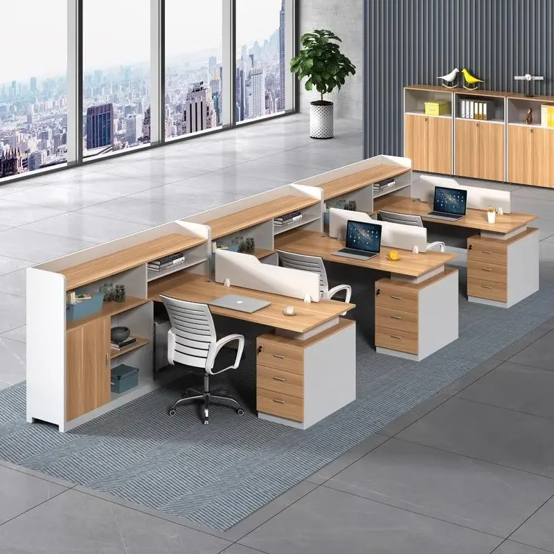 Office Desk Office Staff Desk Simple Modern Screen Station Locker Partition Employee Computer Desk — view 1