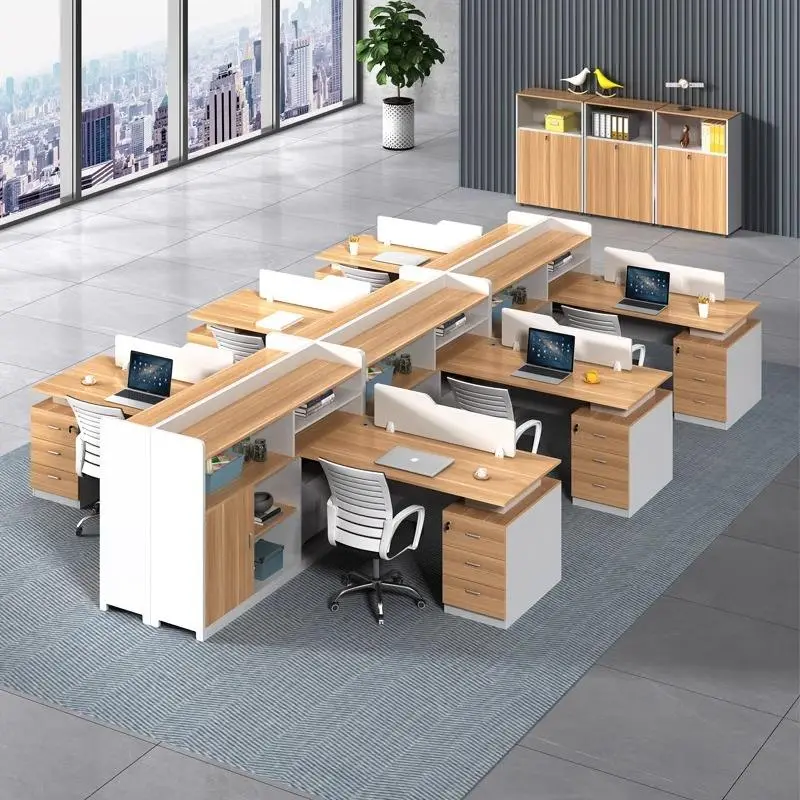 Office Desk Office Staff Desk Simple Modern Screen Station Locker Partition Employee Computer Desk — image 3