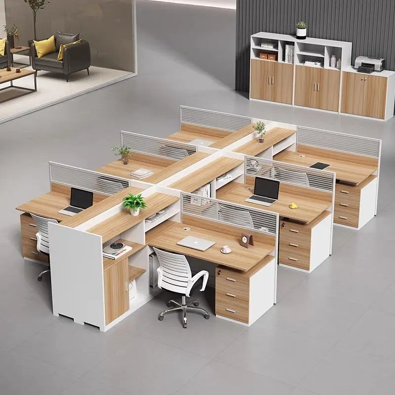 Office Desk Office Staff Desk Simple Modern Screen Station Locker Partition Employee Computer Desk — view 1