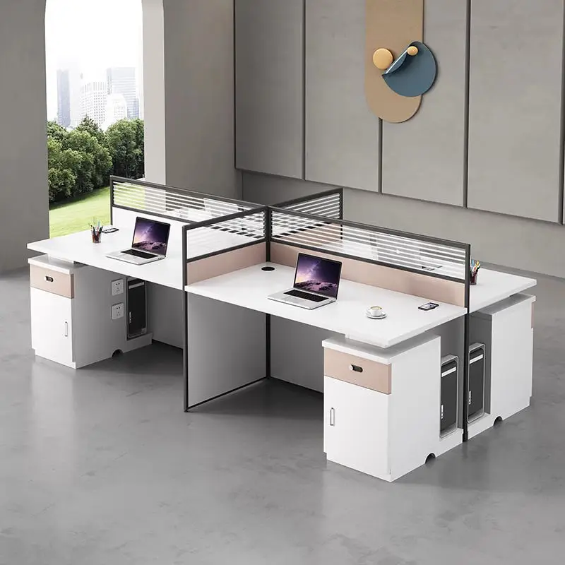 Office Desk Office Staff Desk Simple Modern Screen Station Locker Partition Employee Computer Desk — view 1