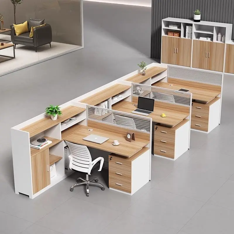 Office Desk Office Staff Desk Simple Modern Screen Station Locker Partition Employee Computer Desk — image 3