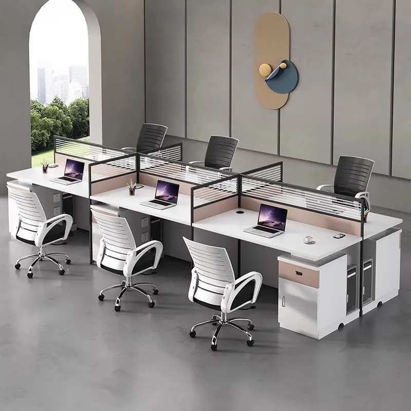 Office Desk Office Staff Desk Simple Modern Screen Station Locker Partition Employee Computer Desk — image 3