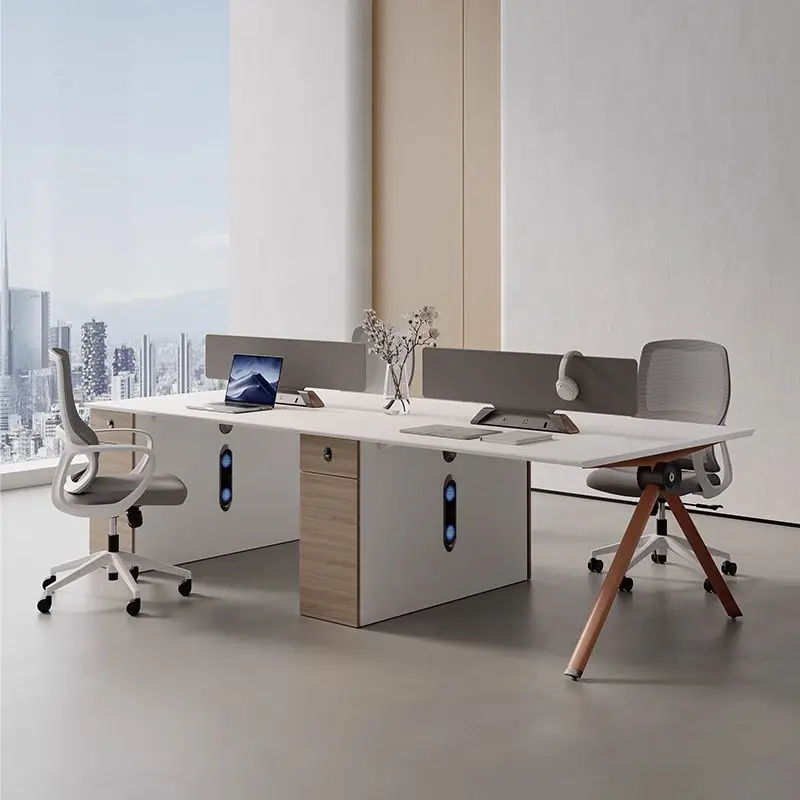 Office Desk Office Staff Desk Simple Modern Screen Station Locker Partition Employee Computer Desk — view 1