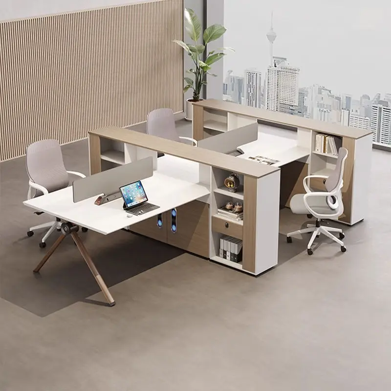 Office Desk Office Staff Desk Simple Modern Screen Station Locker Partition Employee Computer Desk — image 4