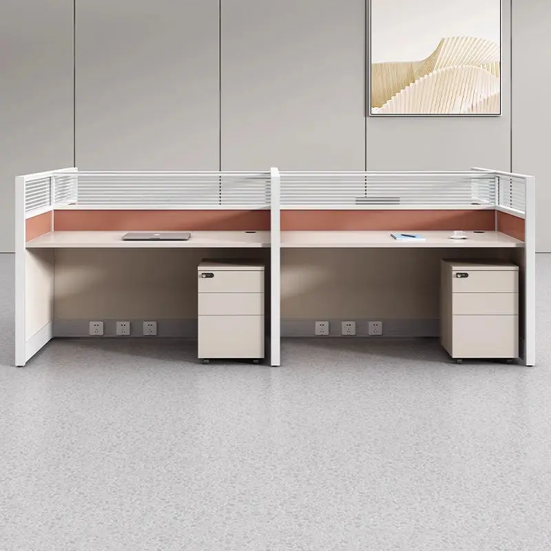 Office Desk Office Staff Desk Simple Modern Screen Station Locker Partition Employee Computer Desk — image 4