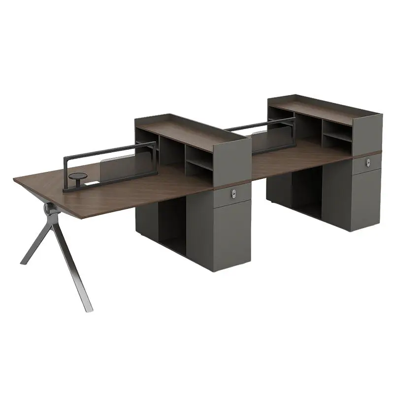 Office desk office staff desk simple modern screen station locker partition employee computer desk — image 4