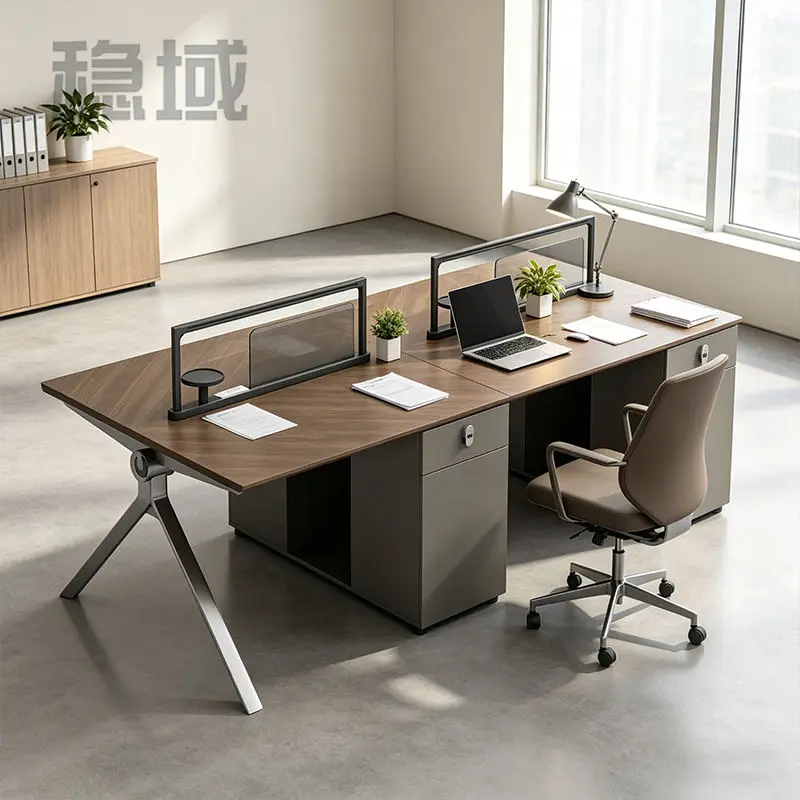 Office desk office staff desk simple modern screen station locker partition employee computer desk — image 3