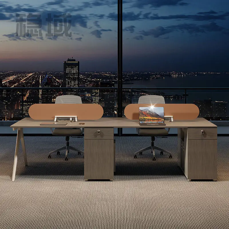 Office desk office staff desk simple modern screen station locker partition employee computer desk — image 4
