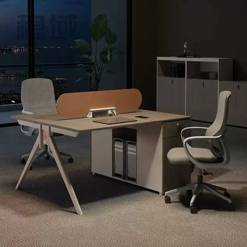 Office desk office staff desk simple modern screen station locker partition employee computer desk — image 6
