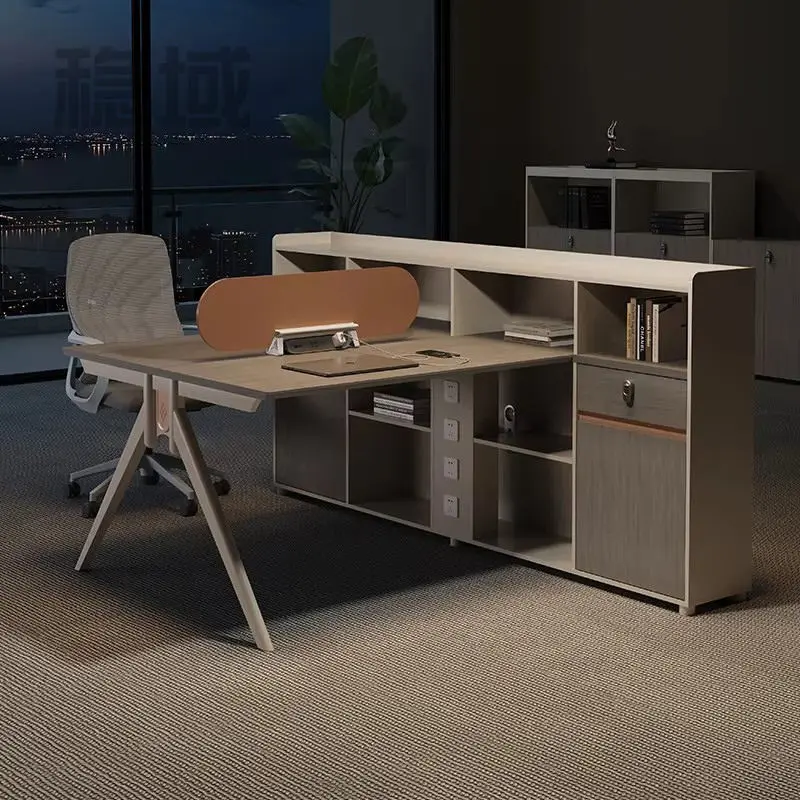 Office desk office staff desk simple modern screen station locker partition employee computer desk — image 2