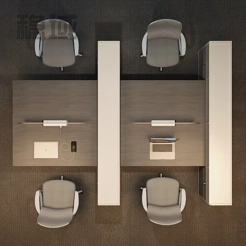 Office desk office staff desk simple modern screen station locker partition employee computer desk — image 3