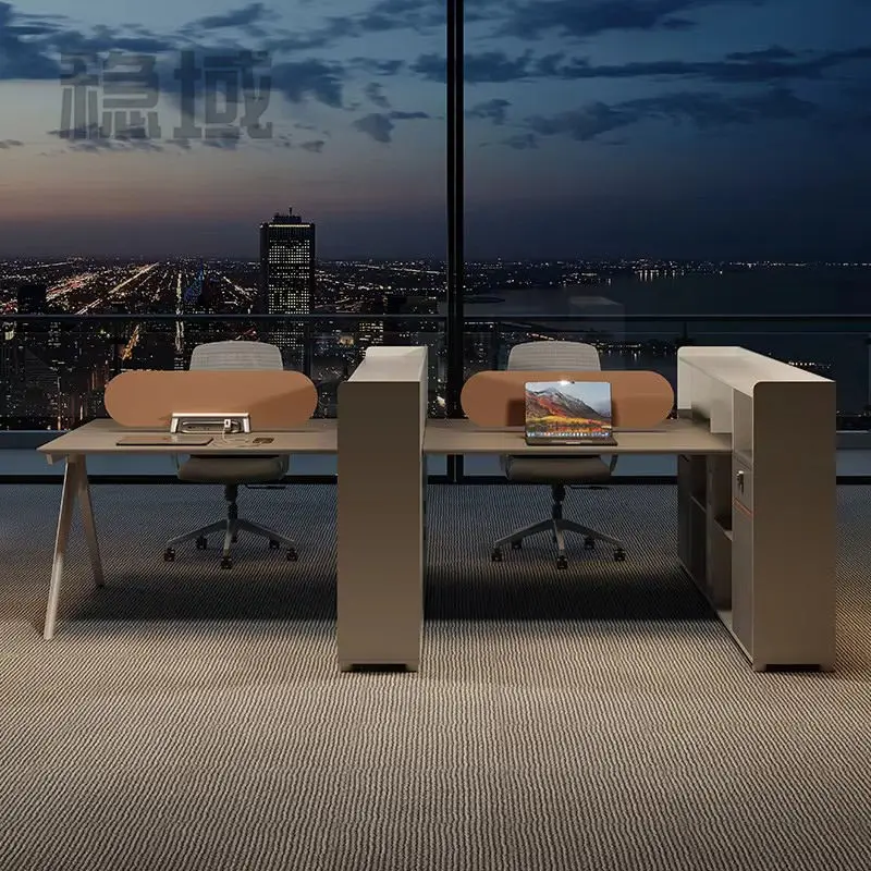 Office desk office staff desk simple modern screen station locker partition employee computer desk — image 5