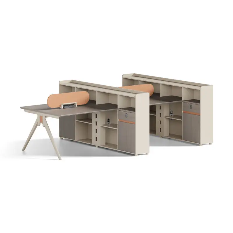 Office desk office staff desk simple modern screen station locker partition employee computer desk — image 6