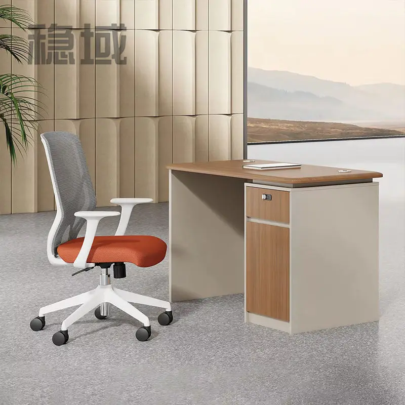 Office Staff Desk Rectangle Wooden Eco-Friendly Modular Modern Screen Partition Computer Desk — view 1