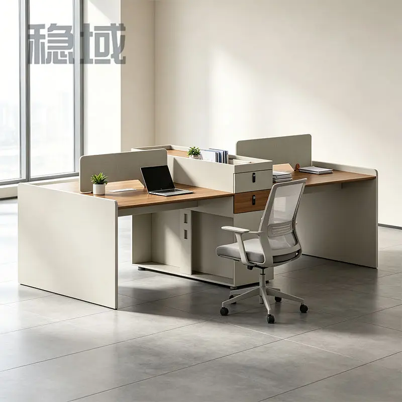Office desk office staff desk simple modern screen station locker partition employee computer desk — image 2