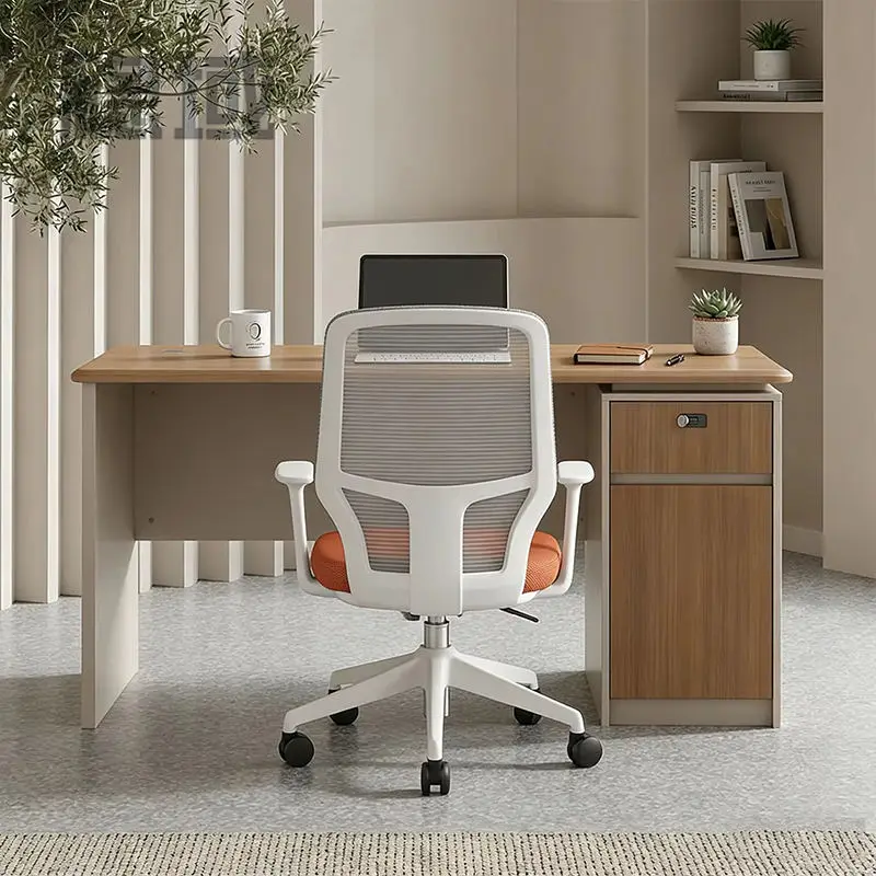 Office Staff Desk Rectangle Wooden Eco-Friendly Modular Modern Screen Partition Computer Desk — image 2