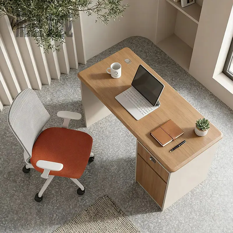 Office Staff Desk Rectangle Wooden Eco-Friendly Modular Modern Screen Partition Computer Desk — image 4