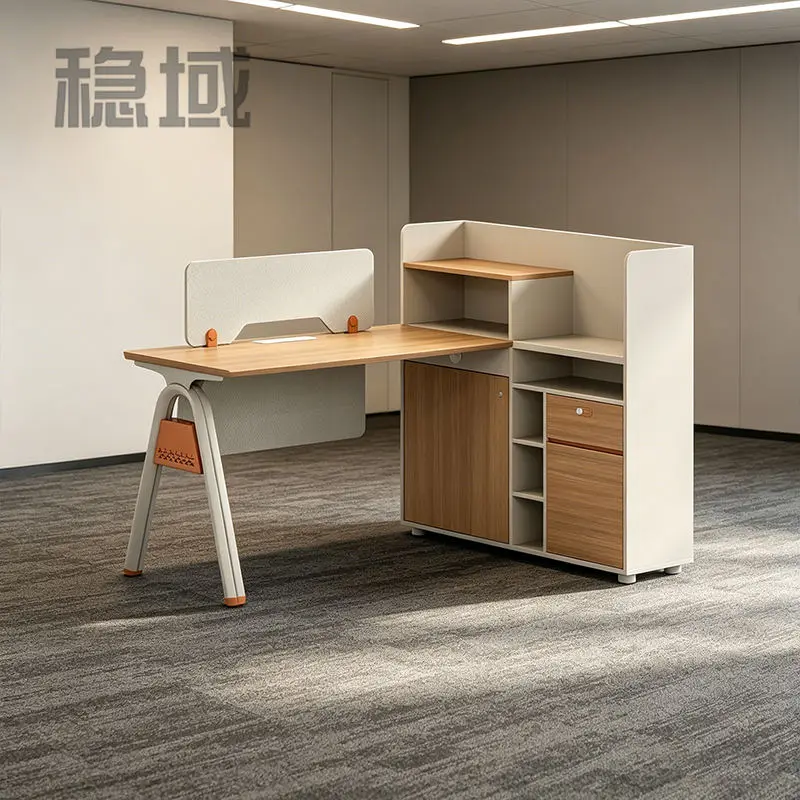 Office desk office staff desk simple modern screen station locker partition employee computer desk — image 2