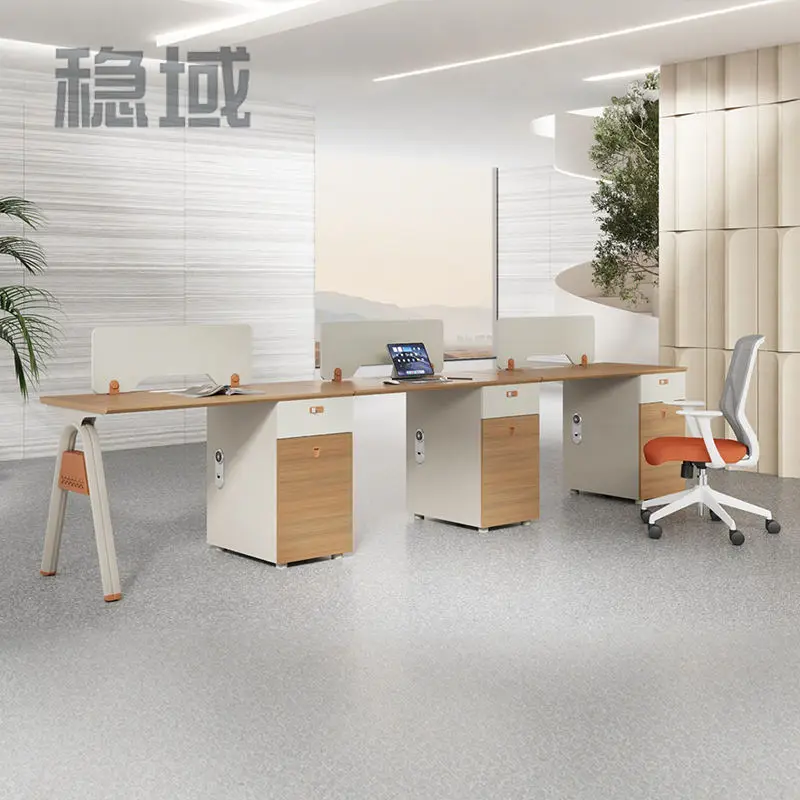 Office desk office staff desk simple modern screen station locker partition employee computer desk — image 2