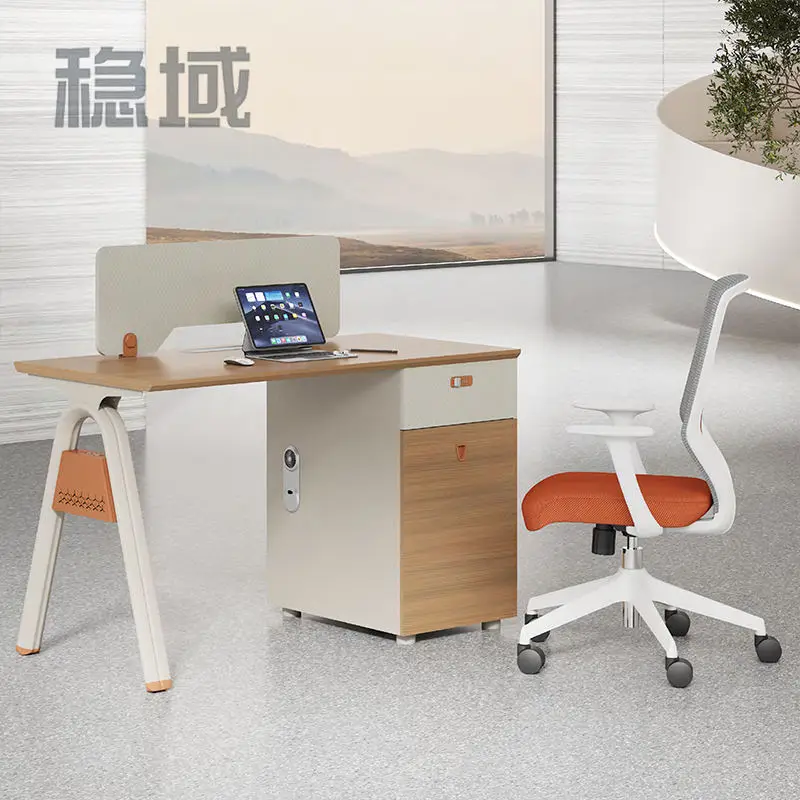 Office desk office staff desk simple modern screen station locker partition employee computer desk — image 3