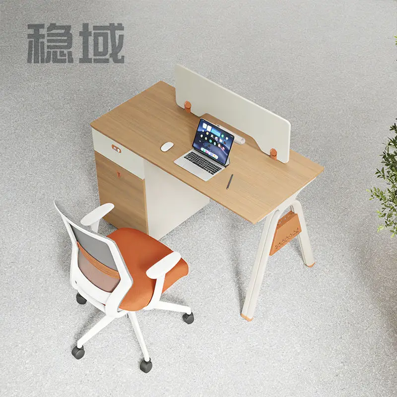 Office desk office staff desk simple modern screen station locker partition employee computer desk — image 4