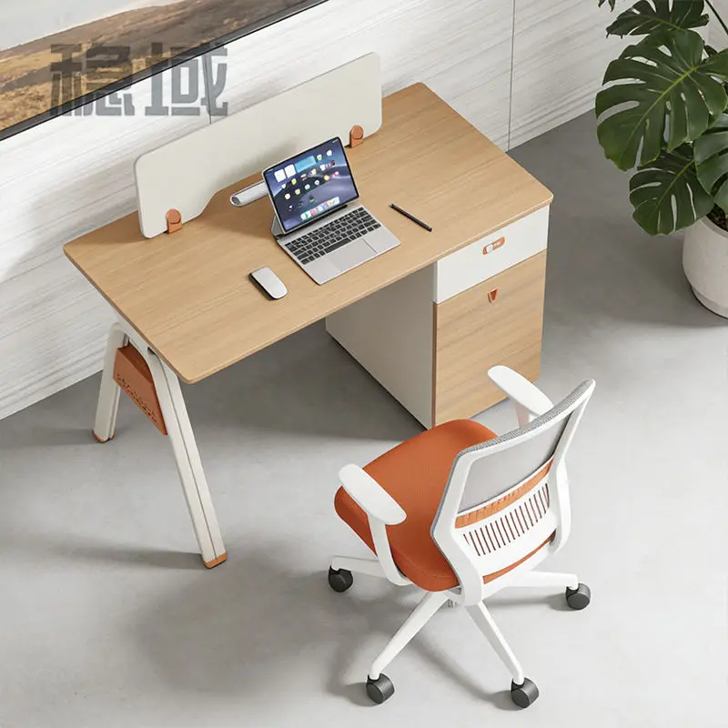 Office desk office staff desk simple modern screen station locker partition employee computer desk — image 5