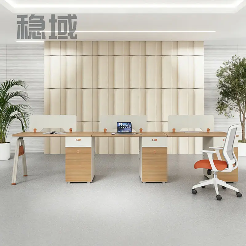Office desk office staff desk simple modern screen station locker partition employee computer desk — image 6
